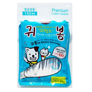 에티펫 귀청소 귀봉 강아지 고양이 면봉, 1개, 50g