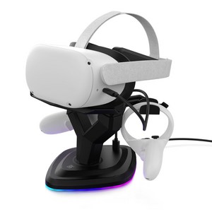 [VR]오큘러스 퀘스트2 충전 거치대 LED 조명 논슬립, 1개