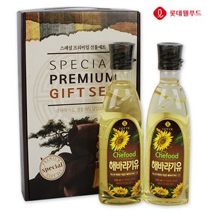 롯데99.9% 해바라기유선물세트(500ml-2P) 명절오일세트 기름선물 식용유, 500ml, 2개