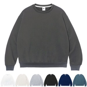 SO# 남녀공용 남성 여성 무지 데일리 라운드 오버핏 루즈핏 맨투맨(S/M/L/XL/2XL/3XL)