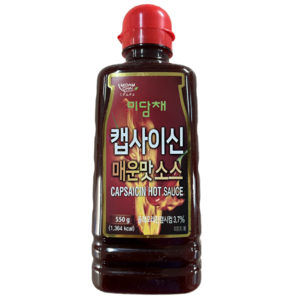미담채 캡사이신 매운소스 액상, 550g, 12개