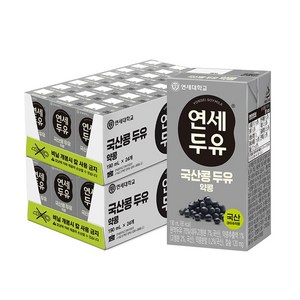 연세두유 국산콩 약콩 두유 190ml 48개 757234, 0.19l