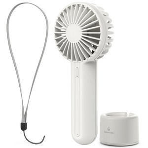 신지모루 미니 핸디 선풍기 + 넥스트랩 세트, SHF_SZ01_2000, 화이트