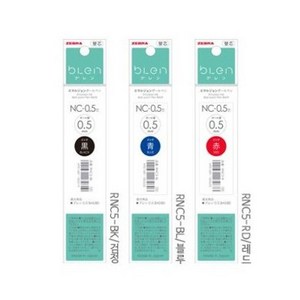 제브라 블렌 볼펜용 리필심 0.5mm, NEW 혼합(검정1개+빨강1개+파랑1개), 9
