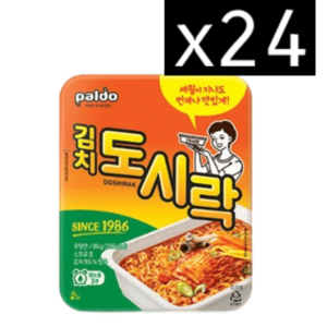 팔도도시락 김치 컵라면 86g, 24개