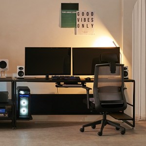 상도가구 프로몬스터 기본형 1800 게이밍책상 컴퓨터책상, 블랙