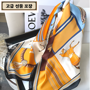 라본느 프리미엄 여성 쁘띠 봄 데일리 패션 스카프 + 고급 선물포장 포함