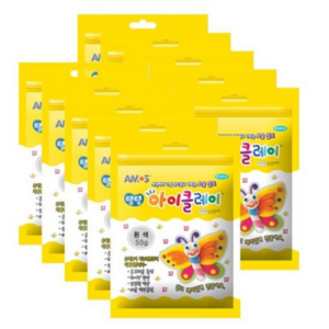 아모스 아이 클레이 파우치 10p, 흰색, 50g, 10개