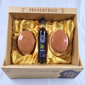 삼손푸드 황토에 직접 구운 황토소금선물세트 1호(멸치발효액 포함)