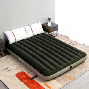 CAMNAX 휴대용 방수 벨벳 캠핑 에어 매트 침대 베드 매트리스 배드, 카키