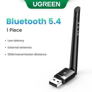 블루투스동글 동글이 수신기 블루투스리시버 UGREEN USB 블루투스 53 54 어댑터 PC 무선 마우스 키보드 음악 오디오 리시버 송신기용 120M 동글, Bluetooth 5.4 1, 1) Bluetooth 5.4