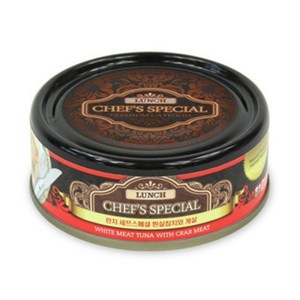 런치 셰프 스페셜 흰살참치+게살 캔 80g BB, 24개묶음