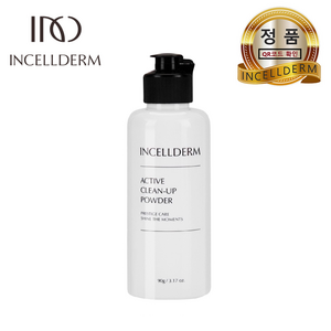 [정품QR 미개봉-INCELLDERM] 인셀덤 [엑티브 클린업파우더 90g] 약산성 효소세안제 가루스크럽 노폐물 모공청소 - 기능성 원빈화장품, 90g, 1개