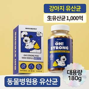 몽셰펫 강아지 생 유산균 영양제 대용량 180g, 1개, 장건강/유산균, 120정