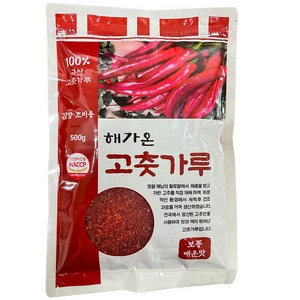 [24년 햇고추] 해가온 햇 고춧가루 국산 보통맛 / 김치양념 / 보통굵기, 500g, 1개