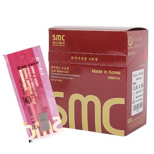 국산한방침 SMC침 0.40x30mm 1Box(1000pcs) FDA CE ISO인증, 1개