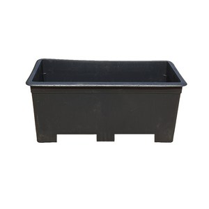 초대형 도로 화단 정원 대형 장사각 직사각 화분, 1개, 검정색