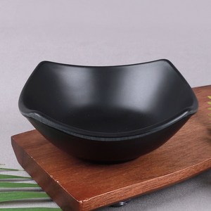 퓨전토기 멜라민 찬기 반찬그릇 블랙 식당 업소용, 퓨전토기 스페셜사각구프 5.5 6927 (241573), 1개