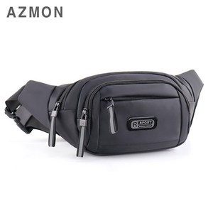 AZMON 프리미엄 멀티포켓 미니힙색 스포츠 웨이스트백 2.5L, 블랙, 360 x 140 x 100mm, 1개