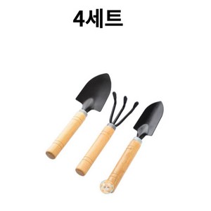 이홈앤고 나무손잡이 모종 미니삽 3종 세트, 4세트