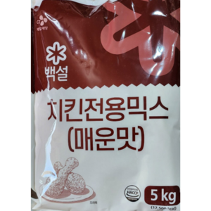 씨제이제일제당 백설 치킨전용 믹스 매운맛, 5kg, 2개