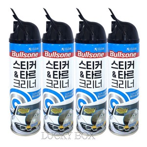 불스원 퍼스트클래스 스티커 앤 타르 크리너, 400ml, 4개