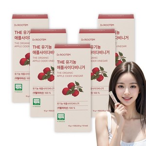 유기농 애사비 애플 사이다 비니거 100% 액상 스틱 사과초모식초 클렌즈, 5개, 225g