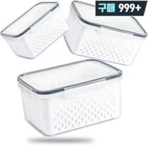 프레쉬앤락 2024년형 채반 밀폐용기 850ml 1 750ml 3 300ml 3종세트, 1개입