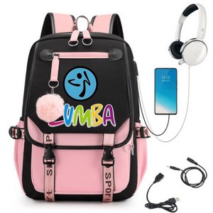 줌바 웨어 줌바옷 2023 새로운 패션 학교 배낭 Usb 포트 십대 소녀 Zumba 댄스 Kawaii BookBag 학생 가방 Mochila, Kawaii backpack 4