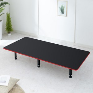 이반가구 접이식 대형 칼라테이블 식탁 사각형 집들이상 손님상, 칼라테이블 1800x800, 블랙(레드테두리), 4단