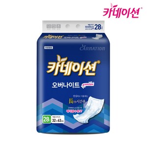 카네이션 속기저귀 오버나이트 6회 28매 2팩, 오버나이트 이상, 28매입, 5개