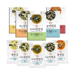 이델리 즉석국 계란국/사골미역국/우거지된장국/미소된장국/육개장 5종 택1, 육개장, 1개, 50g