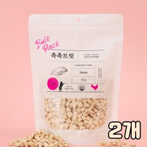 촉촉트릿 포켓 fo cat 대용량 - 고양이 전용 동결건조 간식 bulk pack, 닭가슴살, 160g, 2개