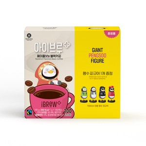 맥널티 아이브루 플러스 블랙커피 헤이즐넛향 100개입, 1g, 1개, 1g