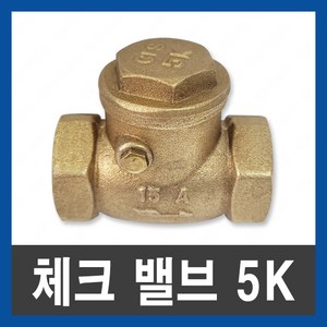 체크 밸브 5k 청동 스윙 신주 나사 역류방지 15A 20A, 체크밸브5K 15A (수입), 1개