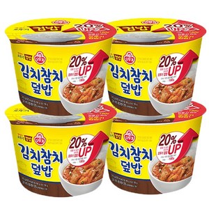 오뚜기 맛있는 컵밥 김치참치덮밥, 310g, 4개