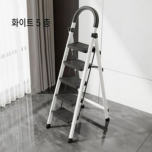 6컬러 사다리 가정용사다리 4/5/6 단 안전발판사다리 130cm-170cm, White, 1개