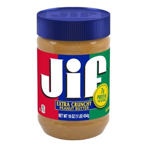 Jif 크런치 땅콩버터, 454g, 1개