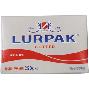 덴마크 루어팍 무염버터 250g LURPAK 언솔티드 버터, 3개