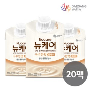 대상웰라이프 뉴케어 구수한맛 완전균형영양식, 200ml, 20개