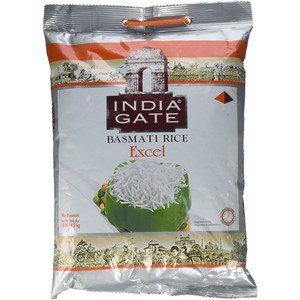 India Gate - White Basmati XL Rice - Excel 10 Pound 인디아 게이트 - 화이트 바스마티 XL 쌀 - 엑셀 10파운드, 1개, 4.54kg