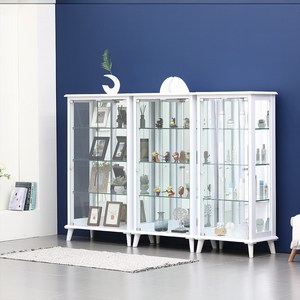 앤탑퍼니처 럭셔리 강화유리 장식장 4단/5단/조명설치선택가능, 600-4단-화이트, 설치안함