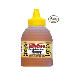 빌리 비 캐내디언 클로버 허니 453g 6병 / Billy Bee Pure Canadian Clover Honey 16 oz (Pack of 6), 6개