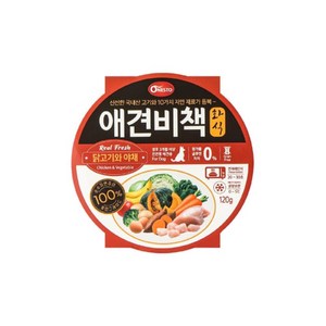 애견비책 화식사료 닭고기 야채 120gX6개, 120g, 6개