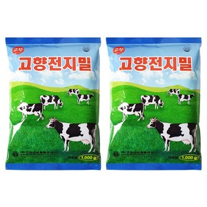 허블리 1+1 고향 전지밀 자판기 우유맛 베이킹 카페 업소용 1kg, 2개