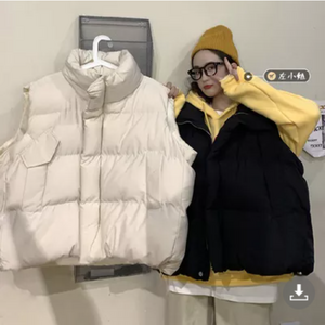 줄리엣이뽀 (당일발송)여성 빅사이즈 포근 오버핏 도톰 루즈핏 패딩 조끼 충전재 빵빵 간절기 베스트 3401