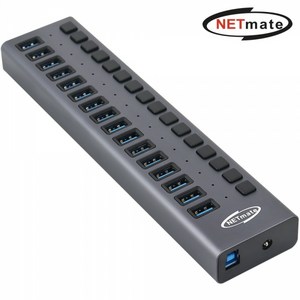 NETmate USB3.0 16포트 유전원 허브 NM-UH316, 1개