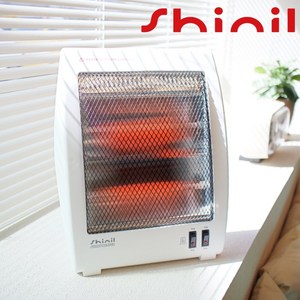 신일 2단 석영관 전기히터 사무실 발난로 캠핑 미니 전기스토브, 화이트