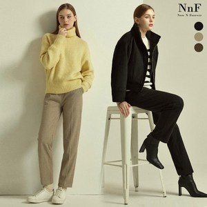 NNF 22FW 여성 기모 헤링본 밴딩 팬츠 3종 SET