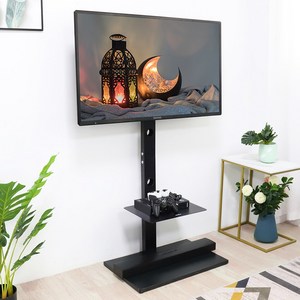 UNHO tv스탠드 무타공 거치대 높이조절 티비 선반 2단 32~65인치 LG 삼성 호환 600 x 400mm